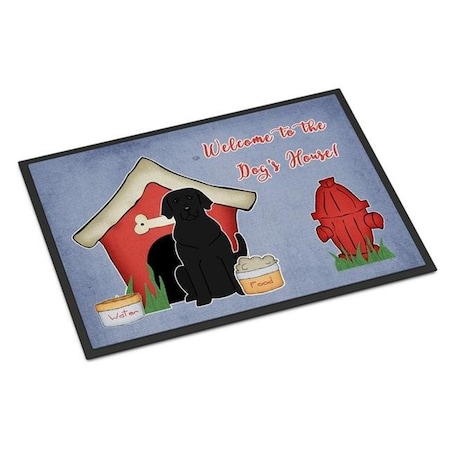 Carolines Treasures BB2811MAT Dog House Collection Black Labrador Indoor or Outdoor Mat; 18 x 0.25 x 27 in. BB2811MAT